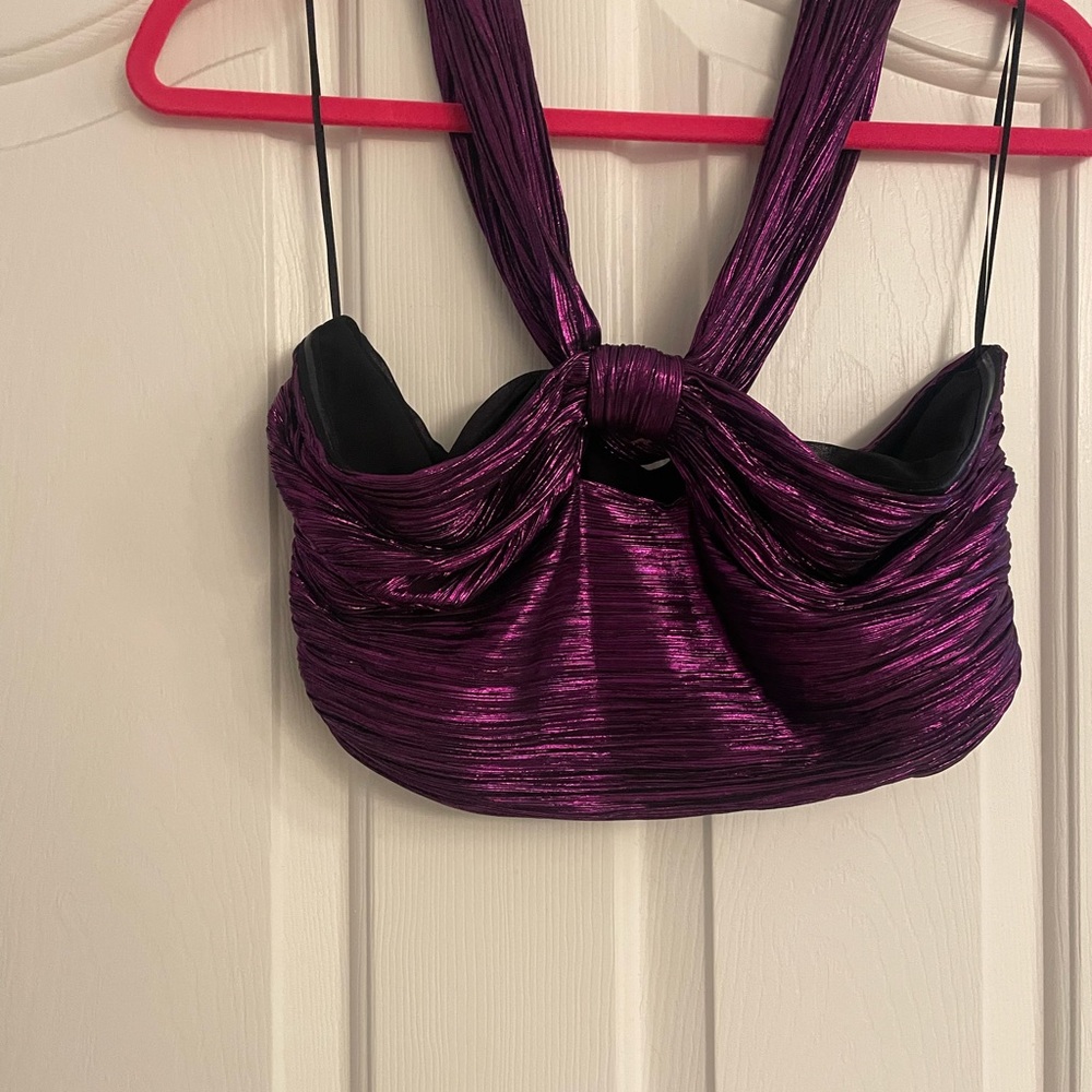 Purple shimmer crop top